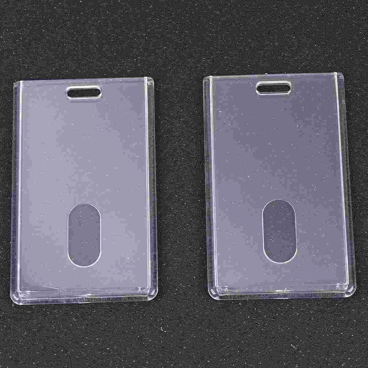 6pcs Vertical Acrylic Business Badge Holders Credit Holders ID Badge Holders