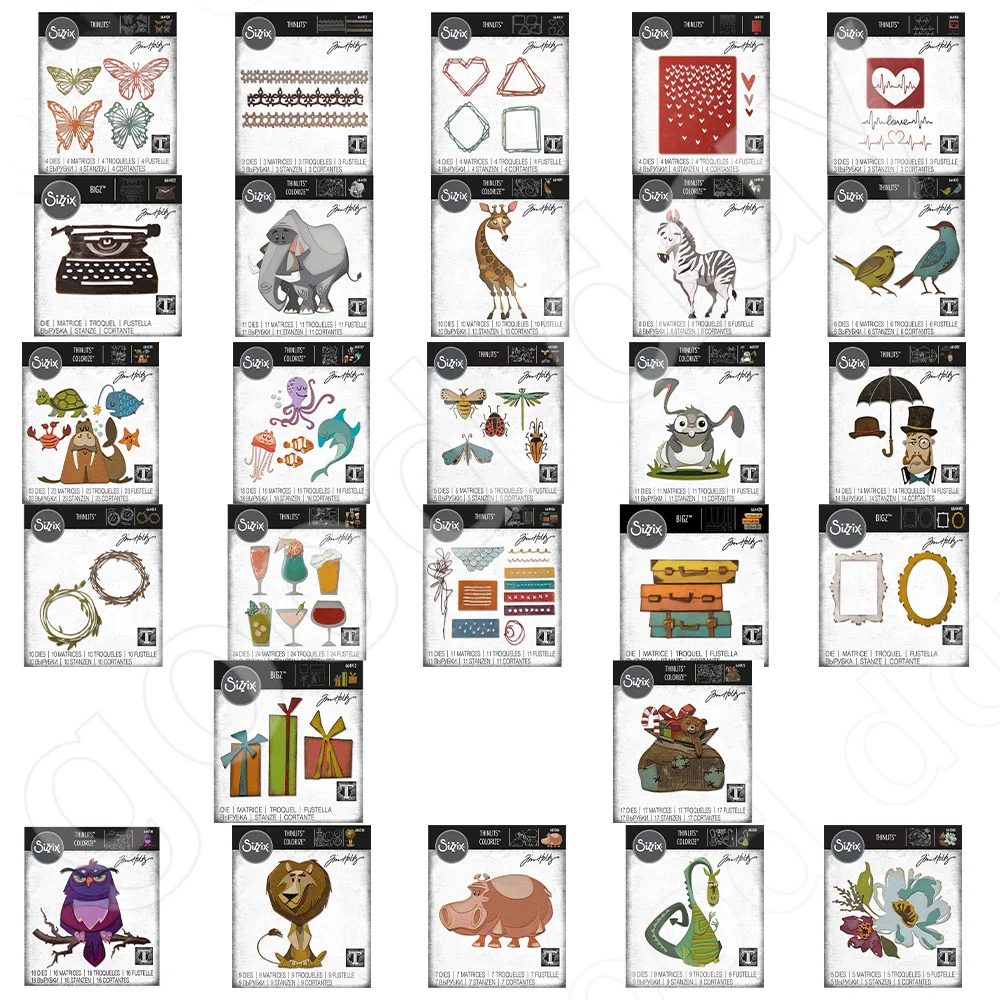 

New Gift Boxes for Various Animals Metal Cutting Dies Scrapbook Diary Decoration Embossing Template Diy Greeting Card Handmade