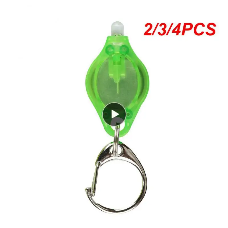 

2/3/4PCS Plastic High Strength Hunting Flashlamp Button Batteries Keychain Lamp Led Hiking Light Outdoor Flashlight