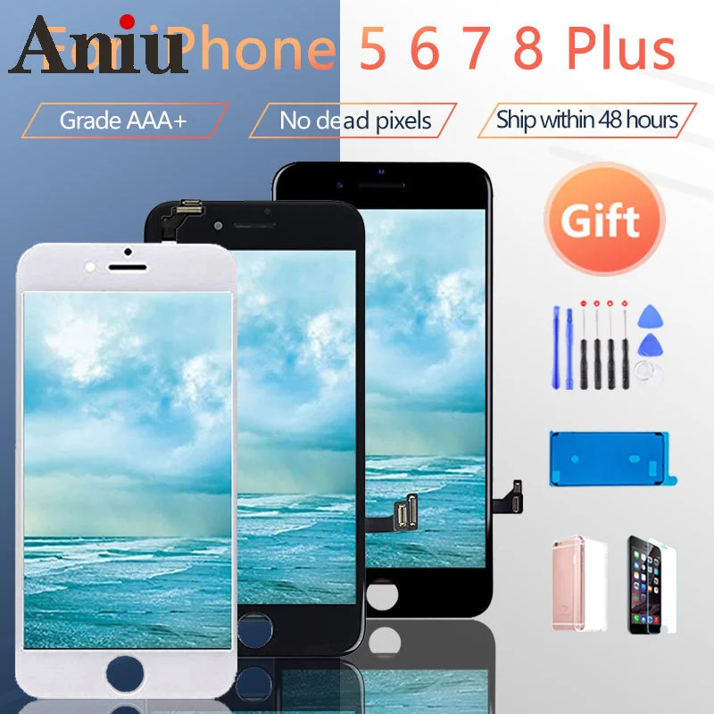 

High Quality LCD For iPhone 6 7 8 6S Plus 5 5C 5S SE Perfect 3D Touch Screen Digitizer Assembly No Dead Pixe Flexible use