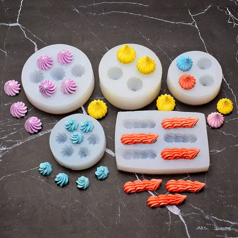 1Pcs 3D Mini Chocolate Cream Doughnuts Silicone Fondant Molds  Candle Fudge Wax Melts Molds Berries Chocolate Candy Mold