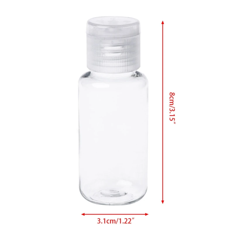 

40ml Clear Empty Plastic Sample Flip Bottle Makeup Emollient Water Container