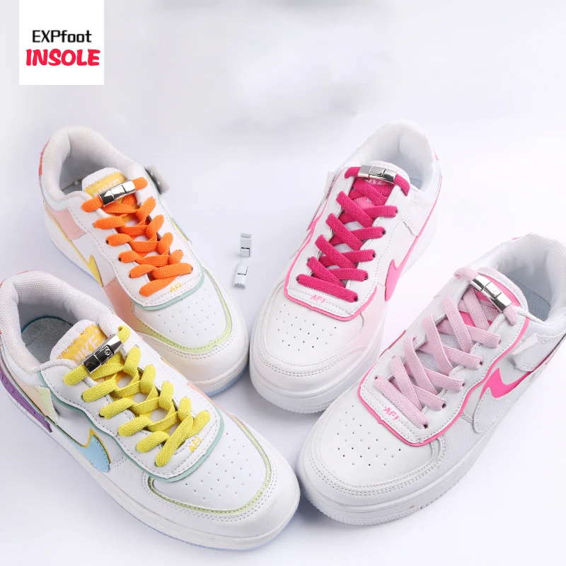 Elastic Cross buckle ShoeLaces New 1 Second Quick No Tie Shoe laces Kids Adult Unisex Sneakers Shoelace Lazy Laces Strings