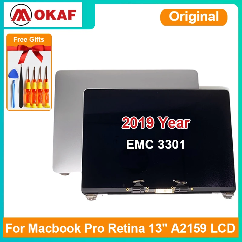 OKANFU 2019 год Оригинальный Новый ЖК-экран в сборе A2159 для Macbook Pro Retina 13 дюймов полный