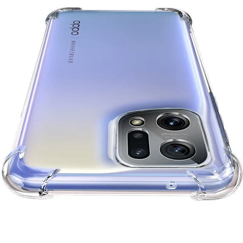 

For OPPO Find X5 Pro Findx5 x5Pro Airbag Phone Case Soft Transparent Silicone Case Cover All-inclusive Lens Protection Anti Fall