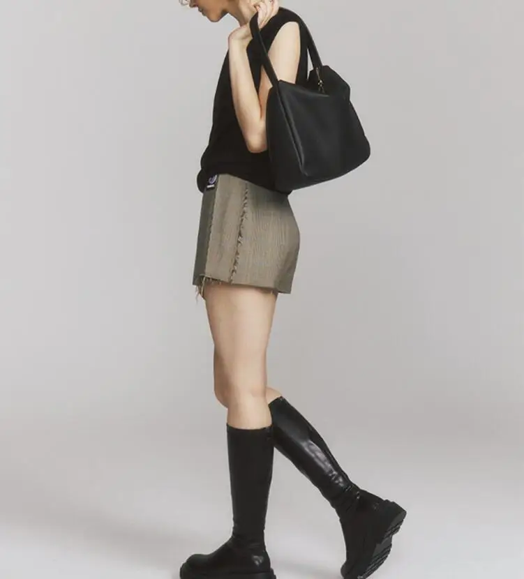 

Большая сумка для подмышек того, многослойная Сумка-тоут из воловьей кожи, новинка 2022, вместительная модная женская сумка на плечо