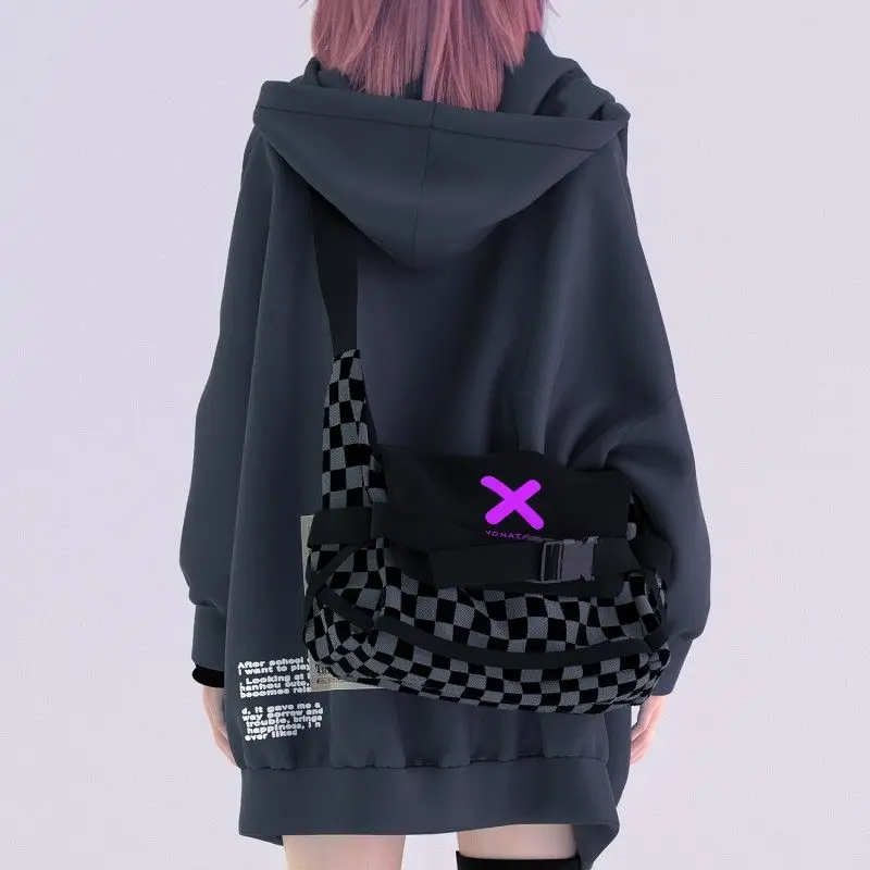 

Messenger Bag Lattice X Gir One Shoulder Crossbody Handbag Versatile Fashion Tote Woman Street Chic 2023 New Arrivals