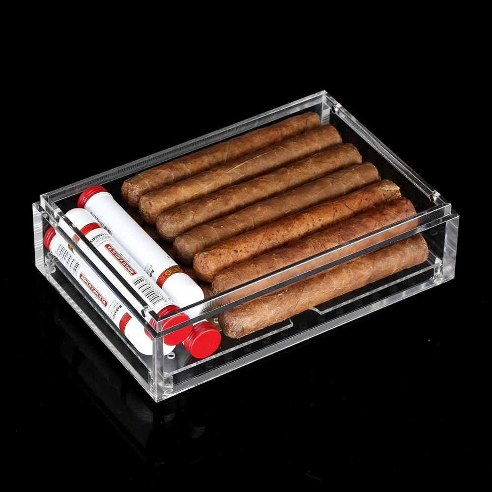 GALINER Big Humidor Cigar Box Plastic PVC Portable Case Cigar Humidor Cabinet With Humidifier Bag
