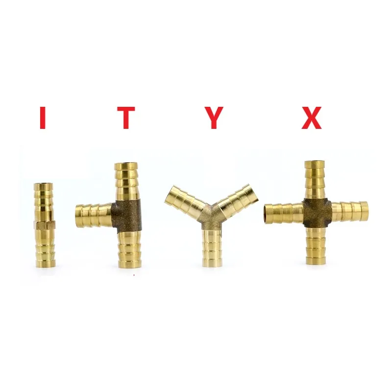 

Brass Brass Fittings Copper Pagoda Connector 2 3 4 Way Connector for 6mm 8mm 10mm 12mm Straight L T Y Cross