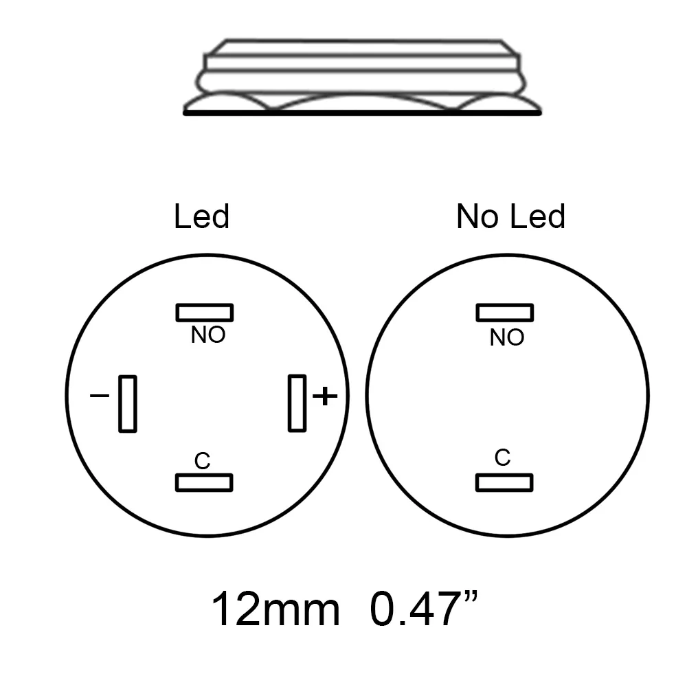 Электрический водонепроницаемый переключатель давления TAKE-EASY, 12 В, 8/10/12/16/19/22 мм