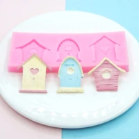 three cabins silicone mold candy frame border chocolate baking molds cupcake topper fondant wedding cake decorating tools