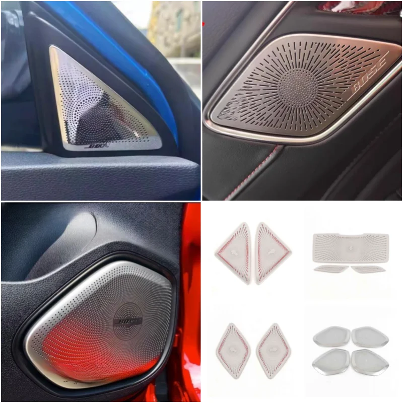 

For MG HS 2018-2022 Accessories Door Speaker Audio Loudspeaker DecorationPillar A Stereo AC Outlet Audio Sticker Cover Trim