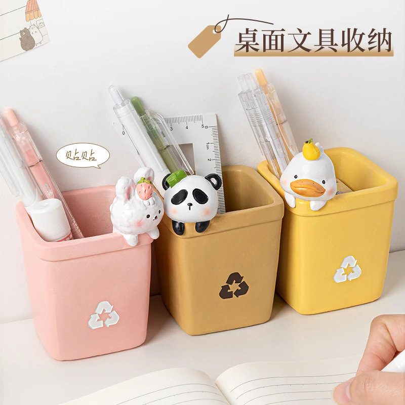 

Pen Holder Small Accessories Office Workstation Good Items Desktop Healing Series Computer Decorations Desk