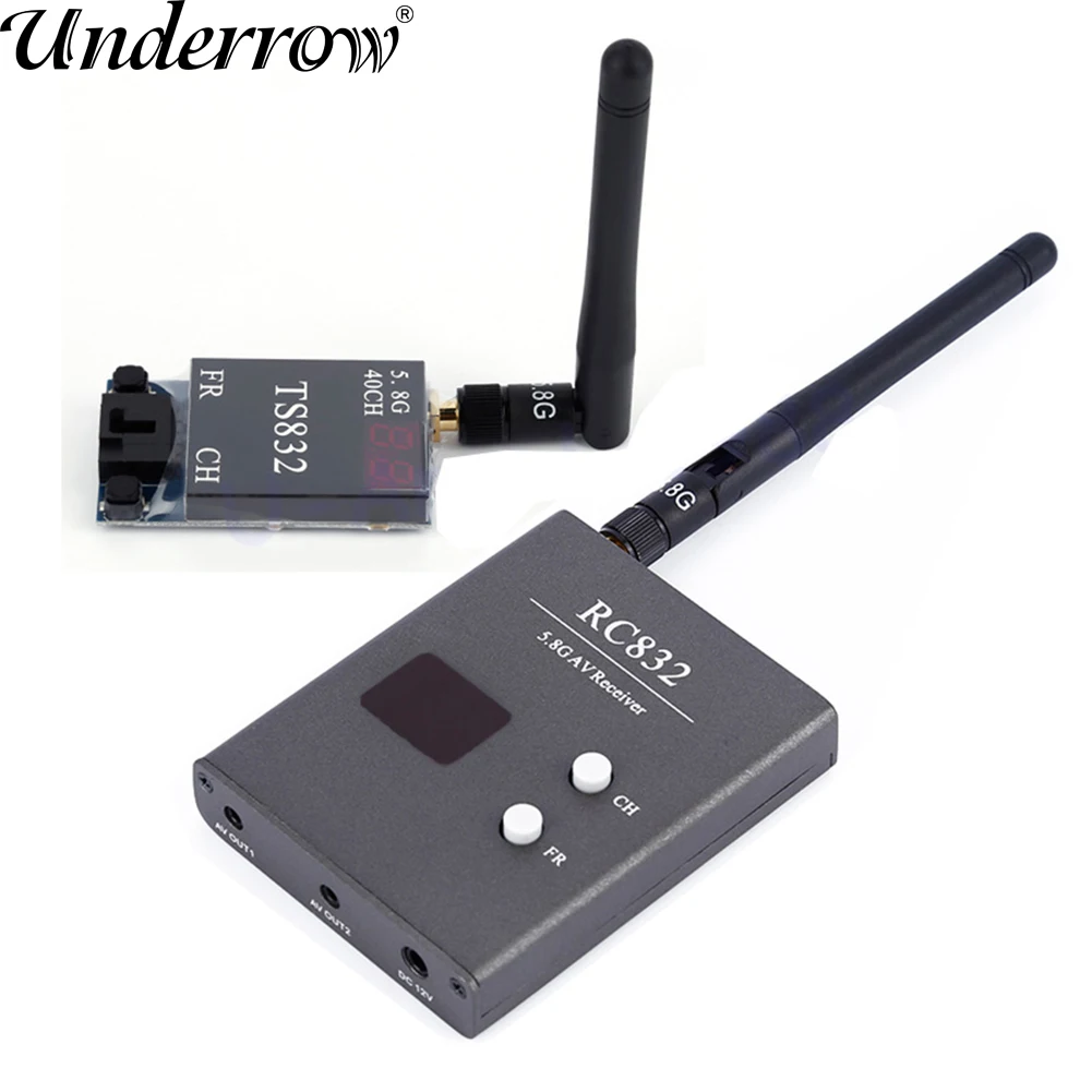 

TS832 RC832 Receiver 48Ch 5.8G 600mw 5km Wireless AV Transmitter for FPV Multicopter RC Aircraft Quadcopter Wholesale Dropship