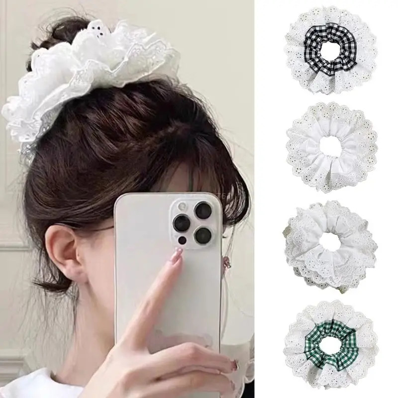 

Ladies Girls Scrunchies All-match Elastics Hair Bands Lace Scrunchies Hair Accessories for Women Girls Daily Wear