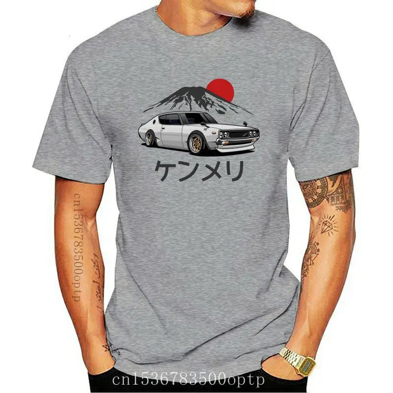 

Camiseta clásica JDM de algodón para hombres, camisa de marca de manga corta con diseño japonés de ventilador de coche, montura