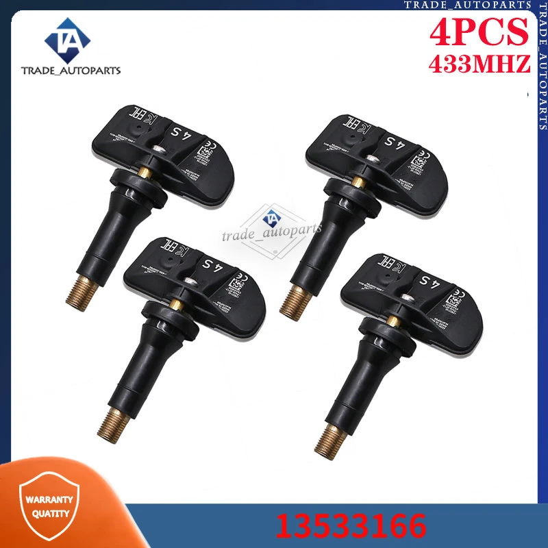 

433MHz TPMS Tire Pressure Monitor Sensor For GMC Yukon XL Cadillac Escalade Chevy Tahoe Suburban 2021 TPRE PRESSURE SENSOR 4PCS