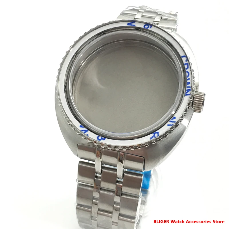 

Bliger 41mm Mechanical Automatic Men's For Watch Silver Sapphire Glass Case Fits NH35NH36 Movement