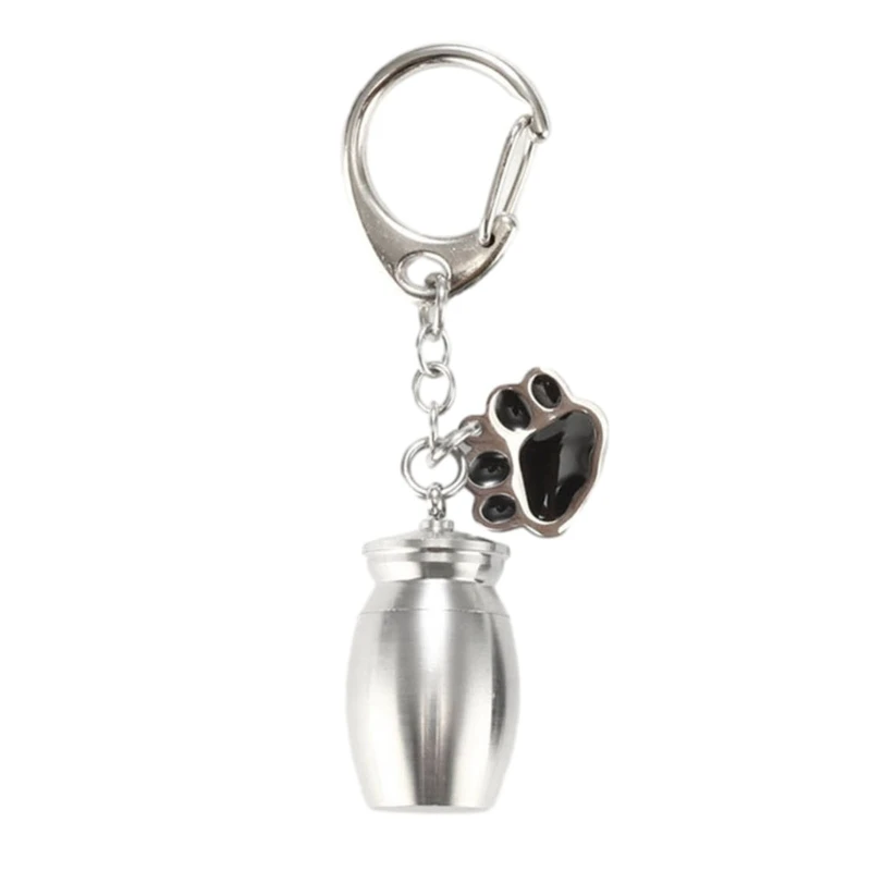 Цилиндр кремации пепел собаки сувениры урны брелок из нержавеющей стали для