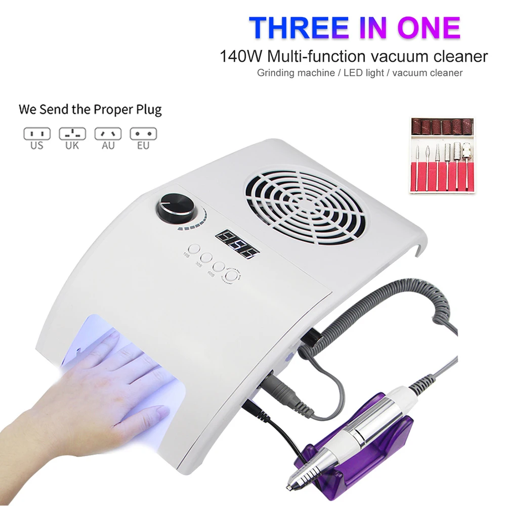 Многофункциональный аппарат для маникюра и педикюра 3 в 1 с сушилкой VU