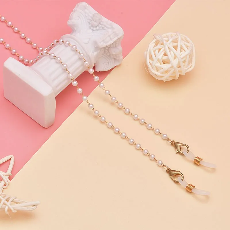 Модные жемчужные бусины цепочки для очков женский шнур вешает маски