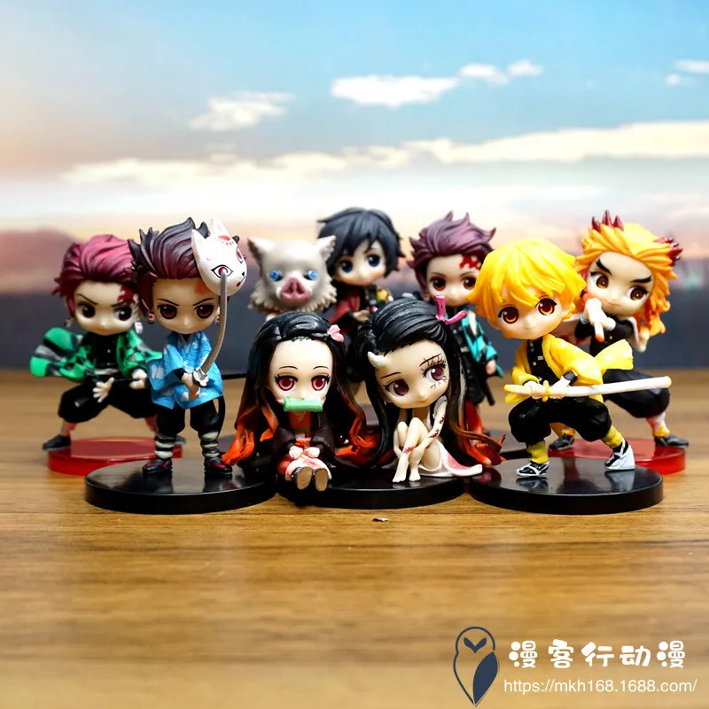 

3 шт./набор, Детские Аниме фигурки «рассекающий демонов»