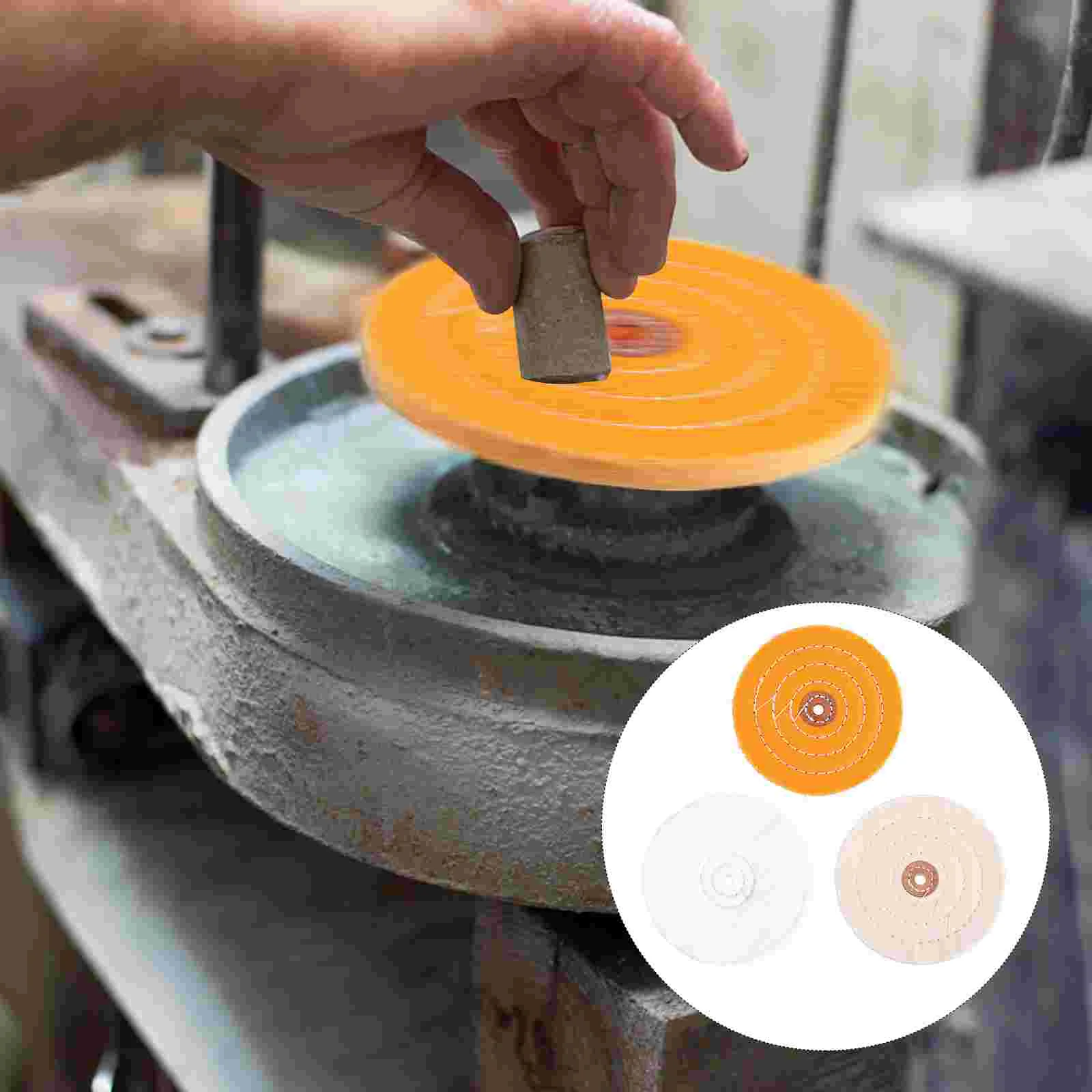 

3pcs Buffing Wheel Pad Mop Kit Polishing Wheel for Grinder Polisher Equipment