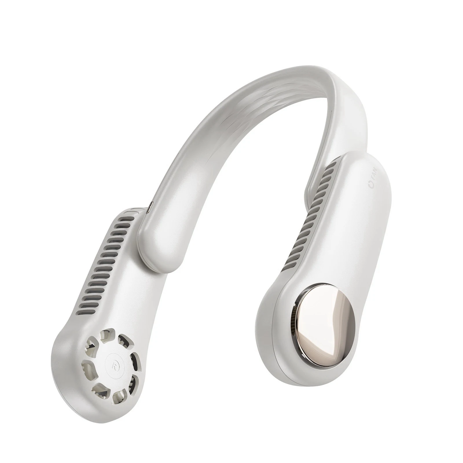 

Portable Neck Fan,Wearable Personal USB Rechargeable Hand Free Lazy Neckband Sports Fan for Office Outdoor Travel,White