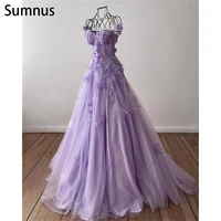sumnus elegant lilac sweetheart evening dress 2022 long a line lace appliaues prom dresses robe de soir%c3%a9e de mariage custom made