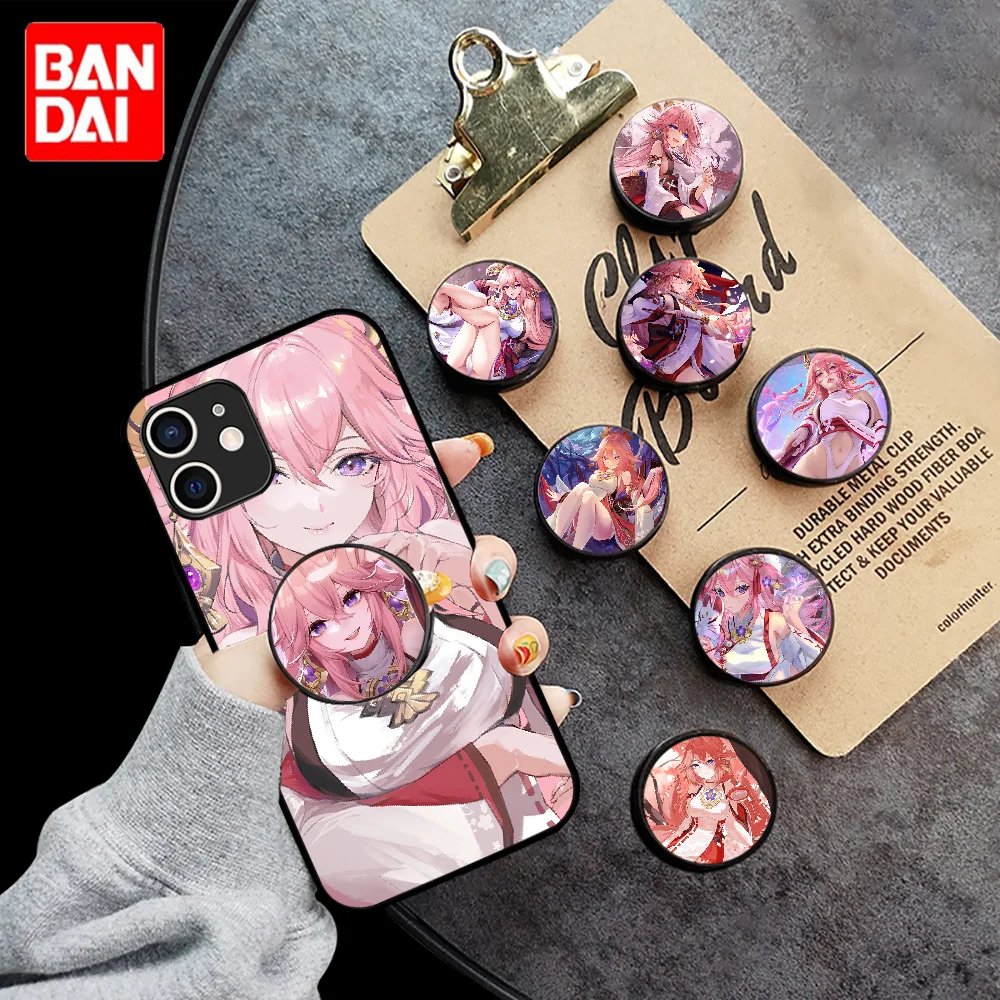 

Аксессуары genshin impact Yae Miko, складной держатель для телефона, подставка для мобильного телефона, держатель для телефона iPhone xiaomi, складной