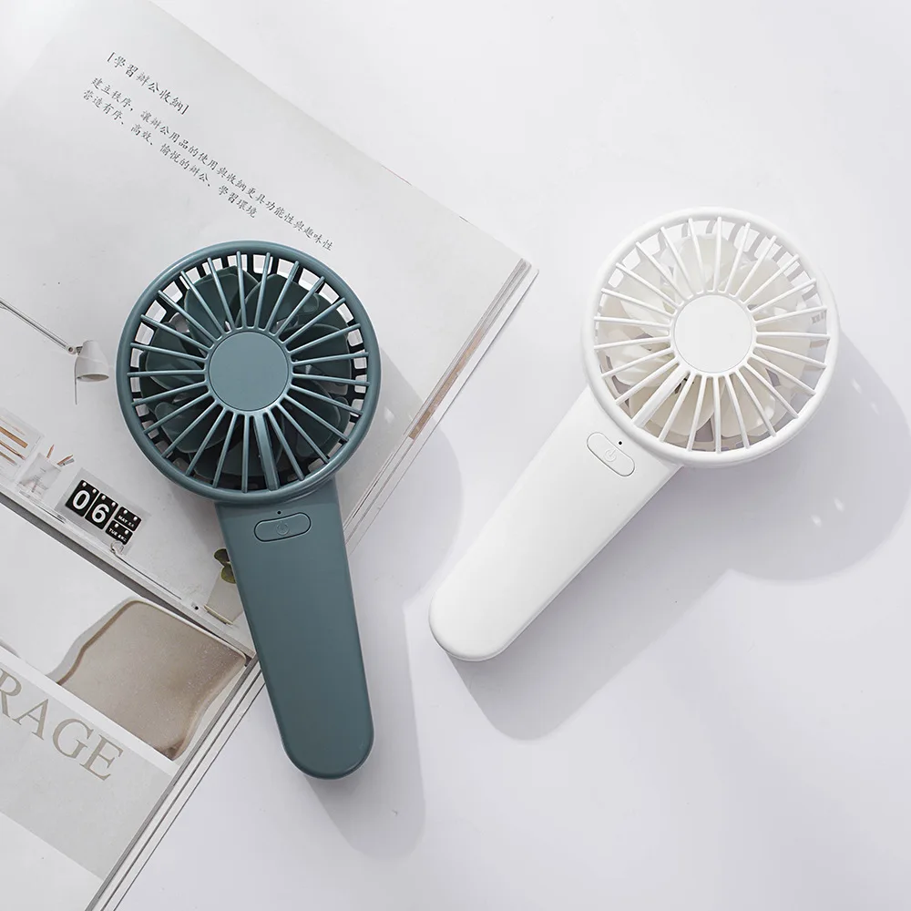 

Minimalism-Portable Handheld Mini Fan Dual Blade Power Wind Ultra-quiet USB Rechargeable Travel Pocket Small Cooling Fans