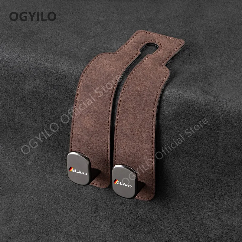 Крючок для подголовника автомобильного сиденья Mercedes Benz GLA43 замшевый двойной