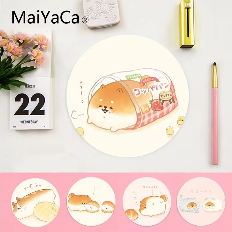 

MaiYaCa New Design Shiba Inu Cute Dog round Mouse pad PC Computer mat gaming Mousepad Rug For PC Laptop Notebook