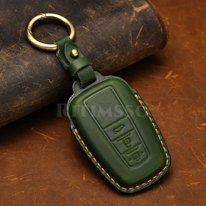 

Кожаный чехол для автомобильных ключей в стиле ретро, чехол с полным покрытием для Toyota Prius Camry Corolla CHR, аксессуары для брелоков для RAV4 Land Cruiser ...