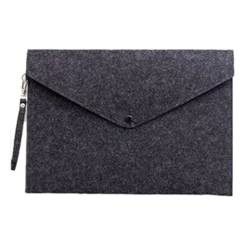 1PC Simple A4 Big Capacity Document Bag Pad Business Briefcase File Folders Chemical Felt Filing Products