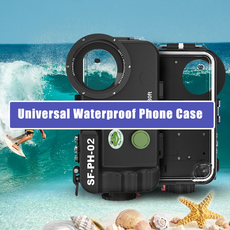 Seafrogs Case For iPhone 11 12 13 Mini Pro Max Underwater Case Waterproof Diving Cover Mobile Phone Housing With Wide-Angle Lens