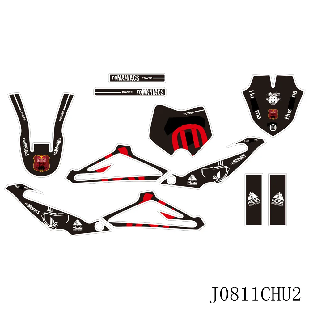 

For HUSQVARNA CR50 CR 50 2011 2012 2013 2014 2015 2016 Full Graphics Decals Stickers Motorcycle Background Custom