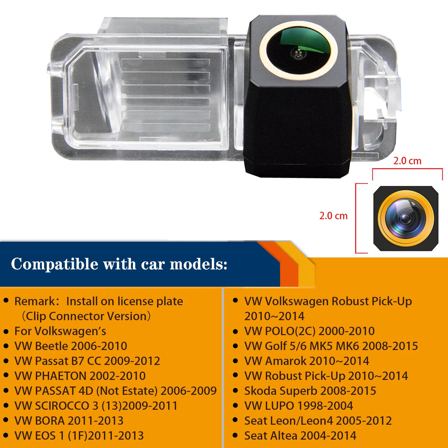 HD 1280x720p камера заднего вида для VW New beetle Passat B7 Golf 6 VI Eos Lupo Skoda Seat Leon 5F Altea Phaeton