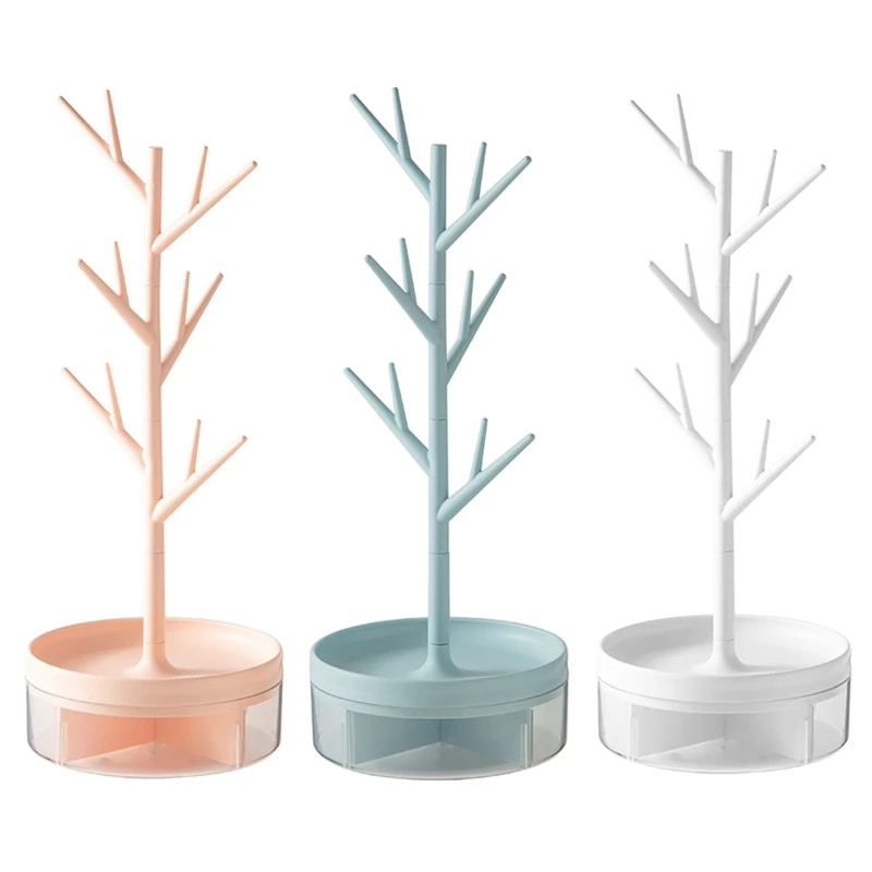 

Jewelry Organizer Tower Ring Display Tree Stand Storage Rack Tray for Necklaces