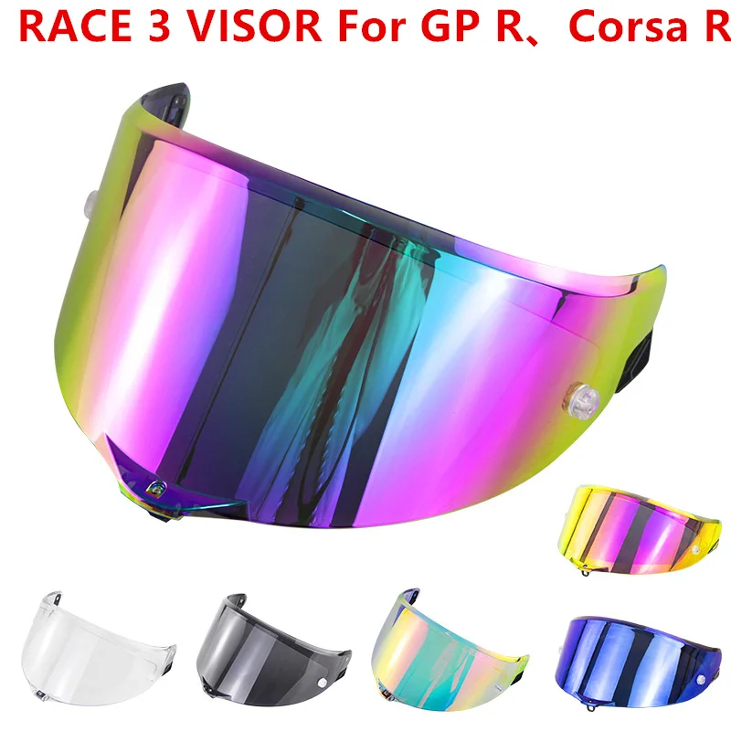 

Race 3 Motorcycle Helmet Visors for PISTA GP R & Corsa R Full Face Helmet Visor High Strength Capacete Cascos Accessories