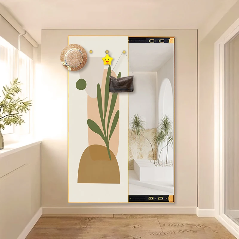 

Большое декоративное зеркало в эстетике, декоративное зеркало для спальни, душа, макияжа, полноразмерное зеркало, украшение для дома, гости...