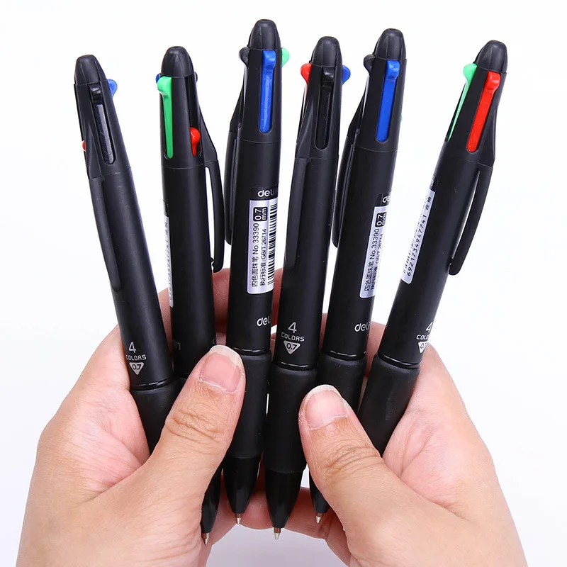 

10 Pcs Multicolor Pens 4-in-1 Retractable Ballpoint Pens 4 Vivid Colors Ball Pen Best for Smooth Writing
