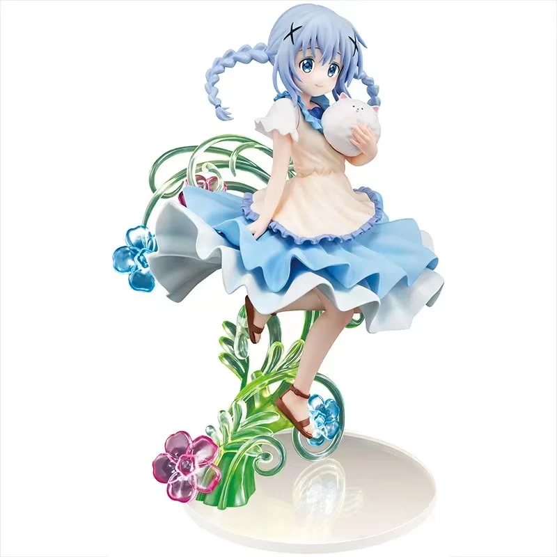 

Is the order a rabbitKafuu Chino Flower summer dress 21cm PVC Action Figure Anime Figure Model Toys Figure Collection Doll Gift