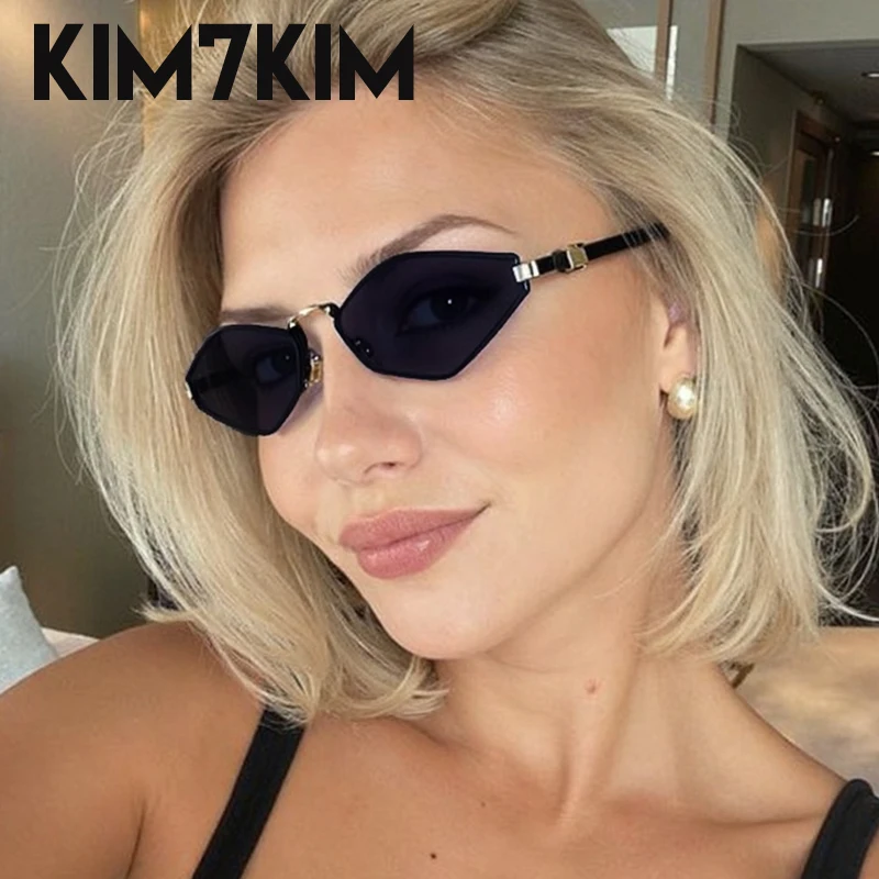 Женские многоугольные солнцезащитные очки в маленькой оправе 2022 роскошные