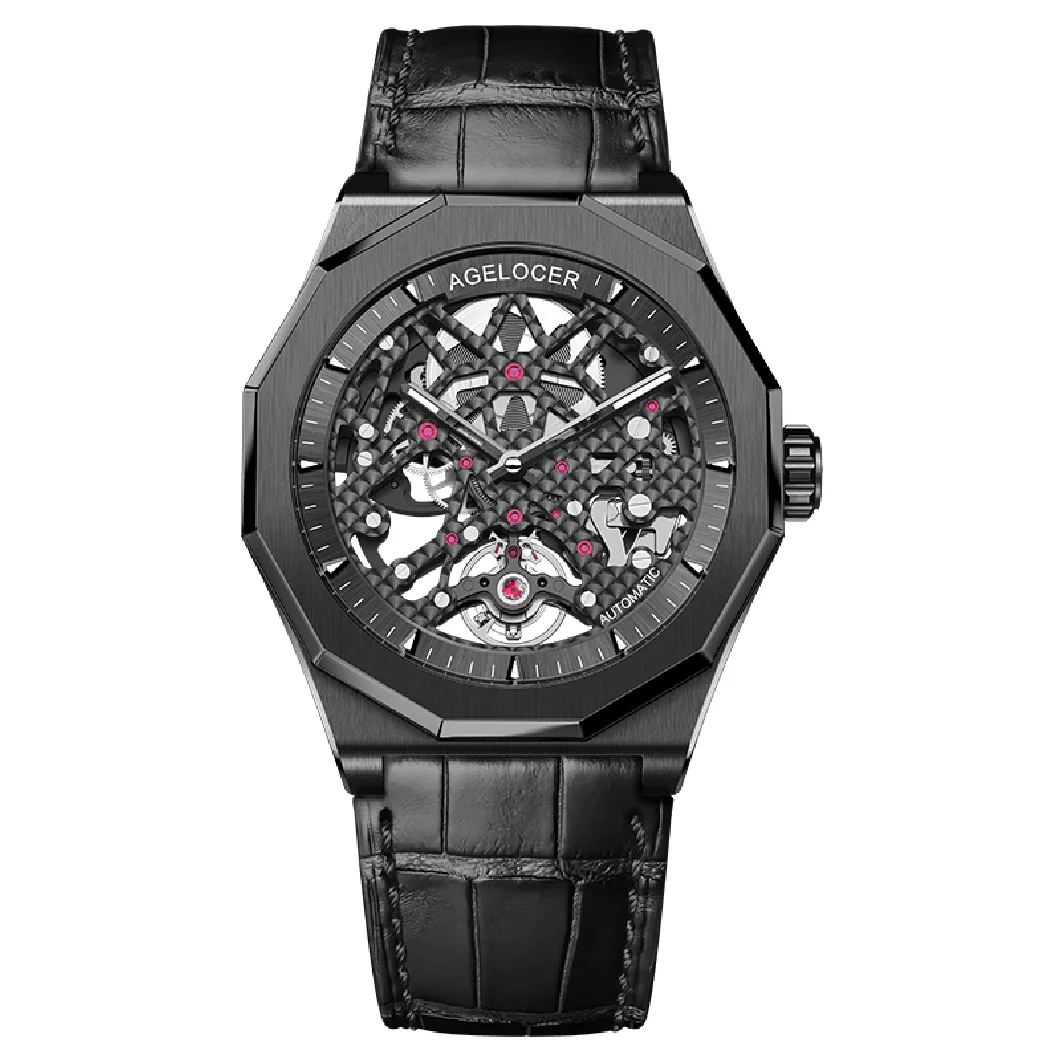 

AGELOCER Men Mechanical Watch Top Brand Luxury Men's Watch Fashion Watches Relogio Masculino Sports Wrist Watch Black Clock Male