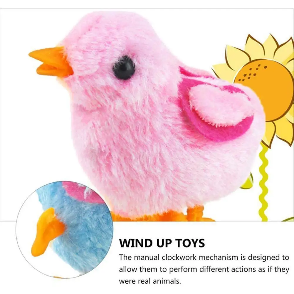 

1pcs Clockwork Toy Chicken Mouse Wind Up Toys Cartoon Gifts Toys Funny Baby Animal Children Toys Random Jumping Color Walki C3o6