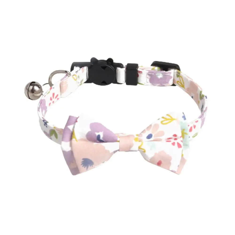 

Cat Collar Pretty Adjustable Lightweight Fashion Puppy Cats Collar with Bell for Daily Wear Pet Collar Kitten Collar