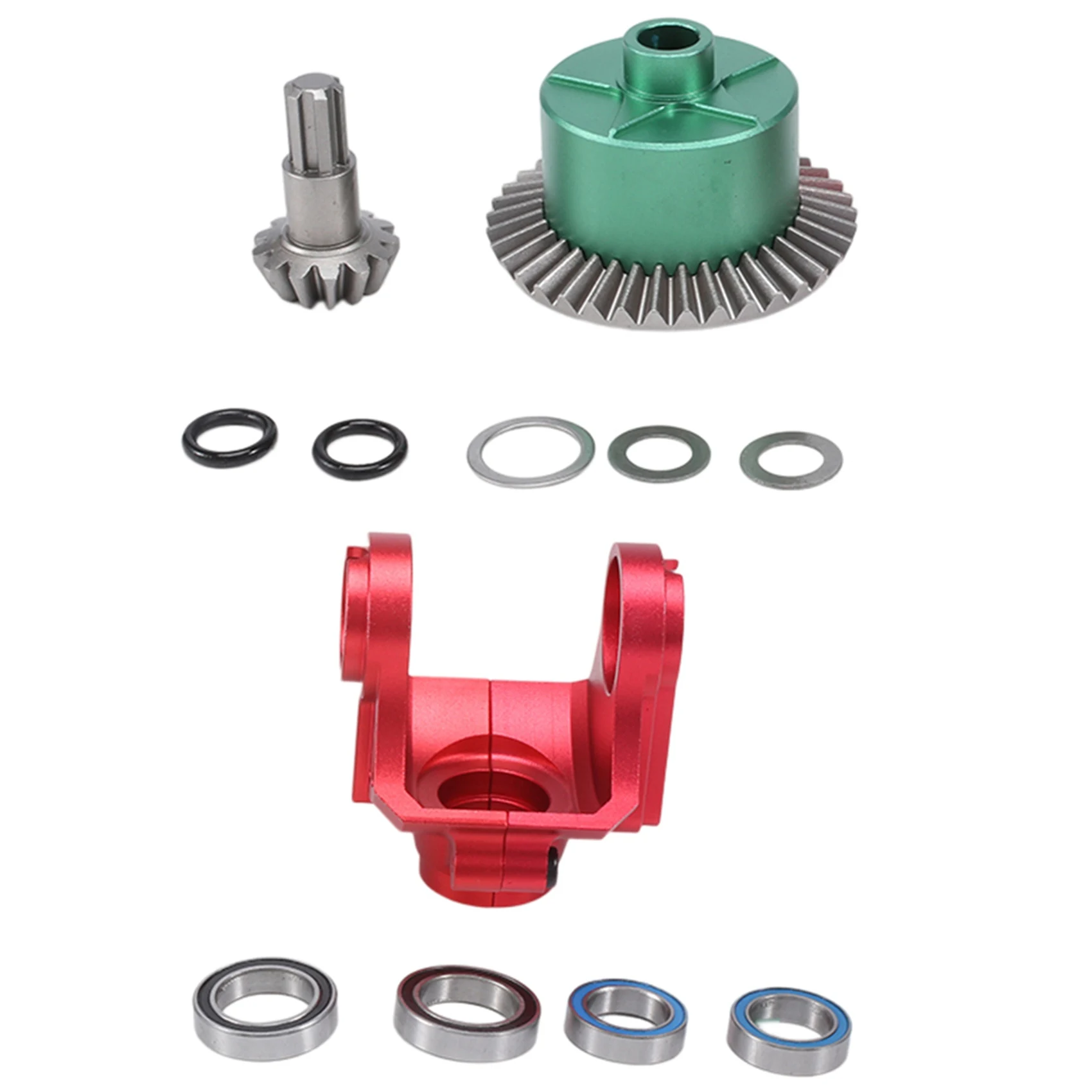 

Металл Diff чехол Diff Yoke Diff Gear 37T 13T для ARRMA 1/10 Kraton Senton Big Rock Granite Outcast 4X 4 запчасти для модификации, 2