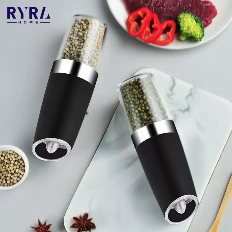 

1pc Spice Pepper Grinders Gravity Induction Condiment Seasoning Bottle Pepper Grinder Adjustable Kitchen Gadgets Set