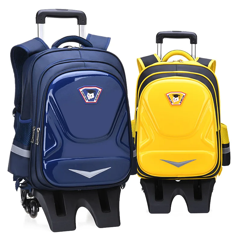waterproof Children Trolley school Backpack School Bags For Grils boys kids Backpacks Removable 3D Wheel Bag teenagers Mochilas